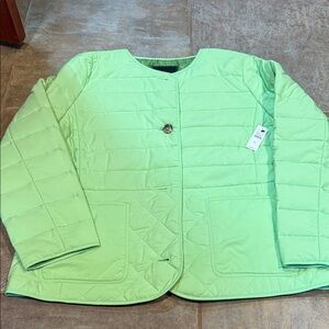 Talbots Mint Green Puffer Jacket